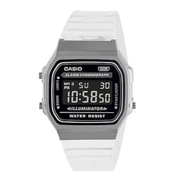 Casio Vintage A168XES-1BDF Black Digital Dial Transparent Resin Strap D306