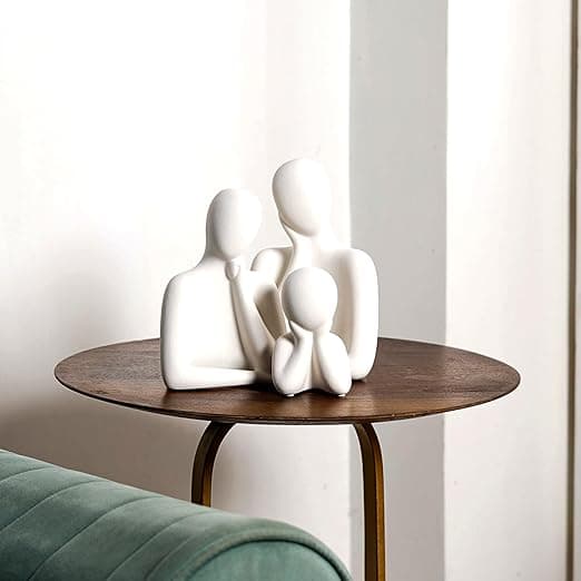 The Artment your artistic apartment Wholeness Set of 3 Embracing Family Human Sculpture Resin Showpiece Figurine for Table Top, Living Room, Office/Home Decor