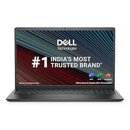 Dell 15 Thin & Light Laptop, 12th Gen Intel Core i5-1235U Processor, 8GB, 512GB SSD, 15.6" (38) cm FHD Display, Windows 11 + MSO'21, 15 Month McAfee Antivirus, Black, Spill-Resistant Keyboard,1.66kg