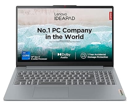 Lenovo IdeaPad Slim 3 13th Gen Intel Core i7-13620H 15" (38.1cm) FHD IPS 300 Nits Thin & Light Laptop (16GB/512GB SSD/Win 11/MSO 21/1Yr ADP Free/Alexa Built-in/3 mon Game Pass/Grey/1.6Kg), 83EM008GIN